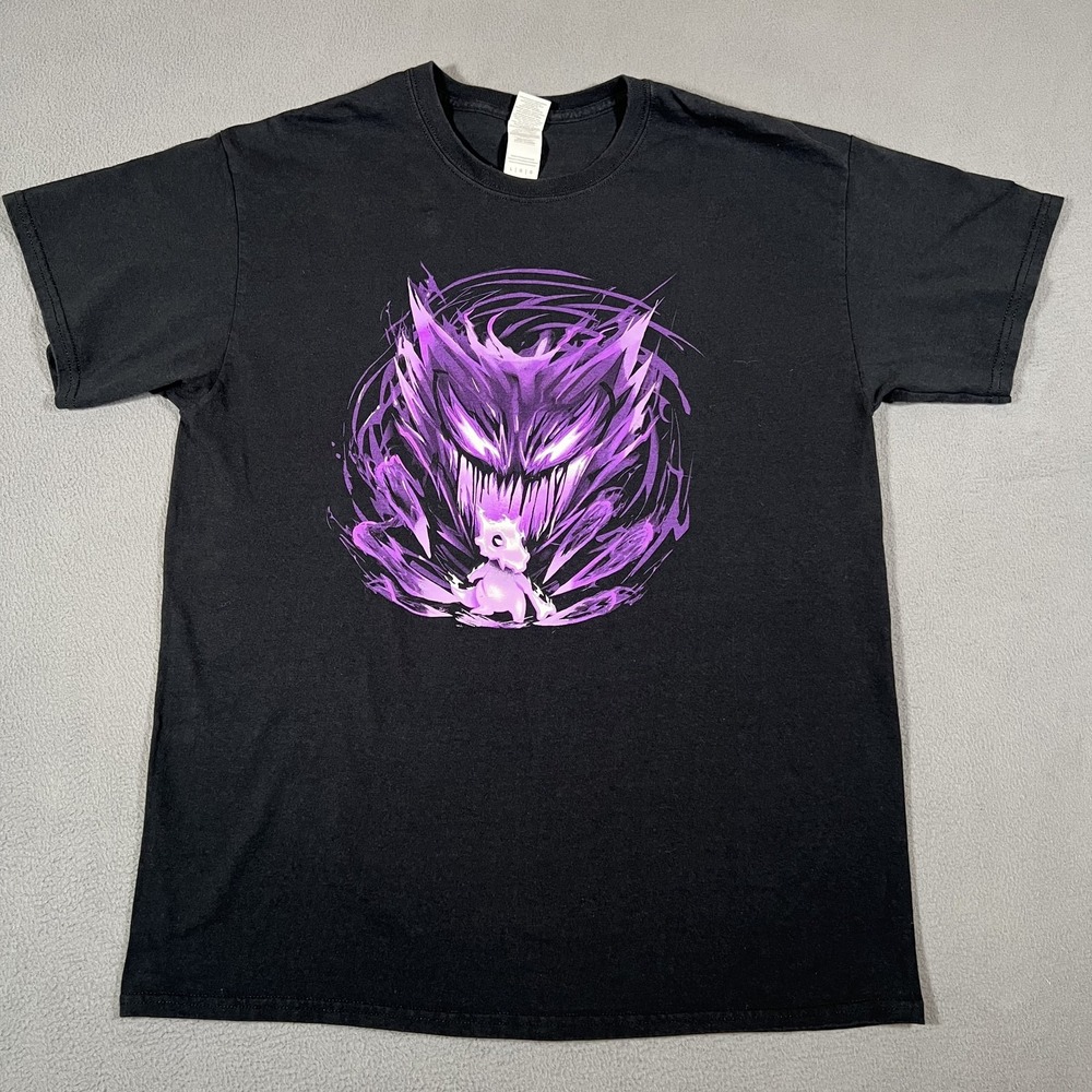 Pokemon T Shirt Mens‎ Large Black Haunter Cubone Graphic Tee Gildan Vintage